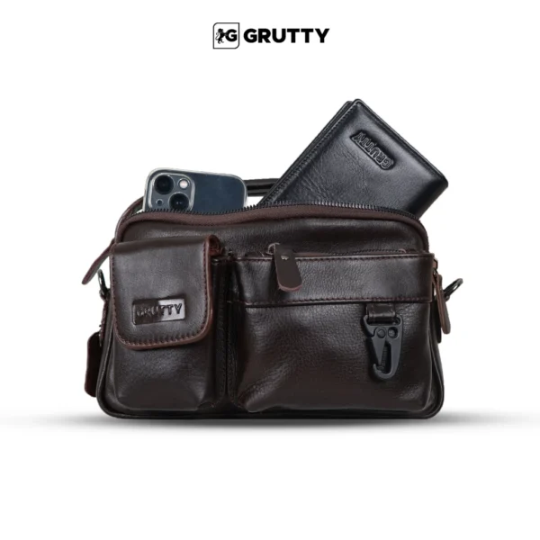 TAS Tas Selempang Bahu Pria Kulit Sapi Asli Handbag pria genuine Leather