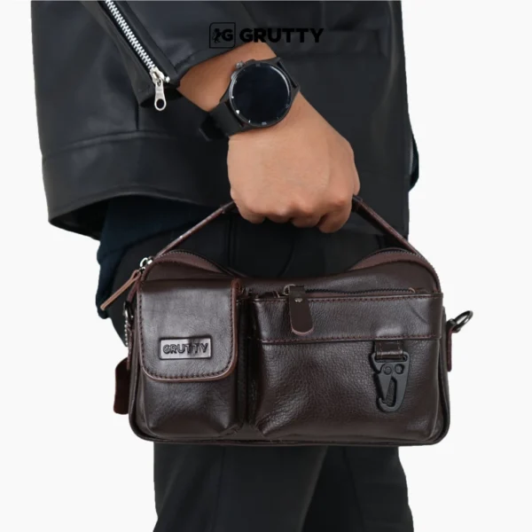 TAS Tas Selempang Bahu Pria Kulit Sapi Asli Handbag pria genuine Leather