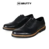 Sepatu Oxford kulit Asli Pantofel Pria Formal Hitam Black Series