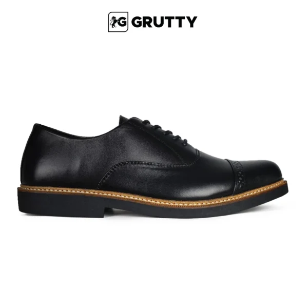 Sepatu Oxford kulit Asli Pantofel Pria Formal Hitam Black Series