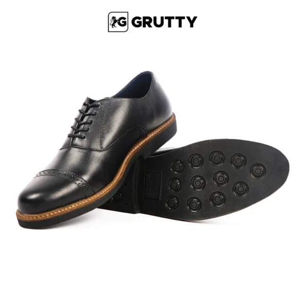 Sepatu Oxford kulit Asli Pantofel Pria Formal Hitam Black Series